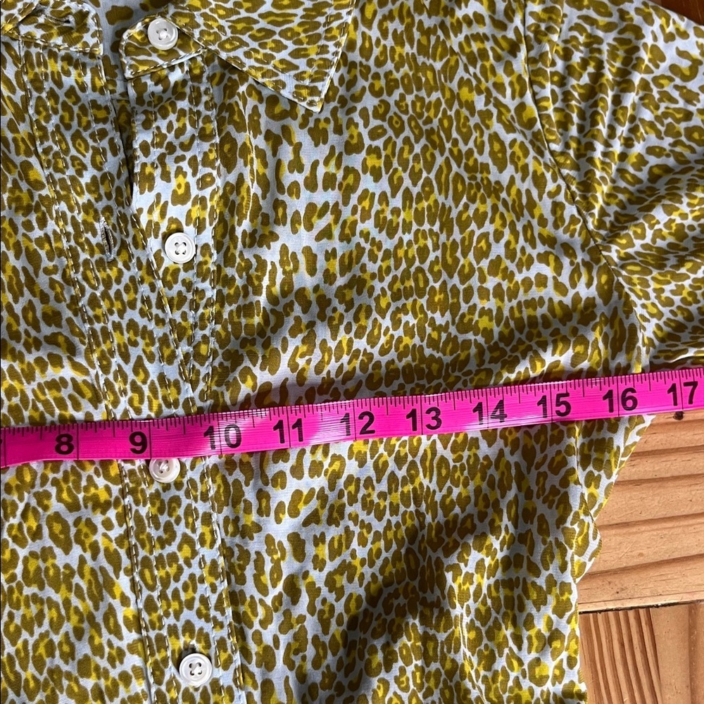 Diane Von Furstenberg Green/Yellow Leopard Print Dress - Picture 6 of 10